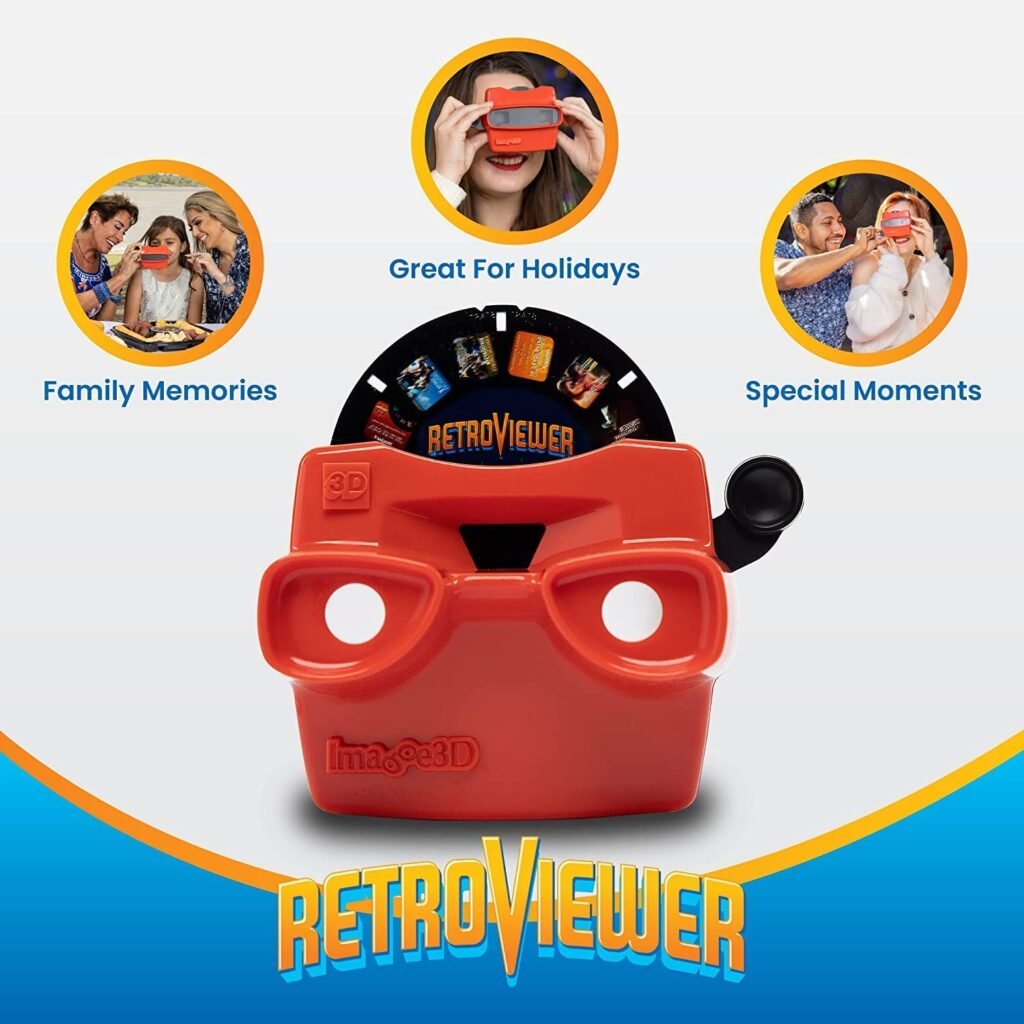 IMAGE3D Custom Viewfinder Reel Plus RetroViewer - Viewfinder for Kids, & Adults, Classic Toys, Slide Viewer, Retro Toys, Vintage Toys, May Work in Old...